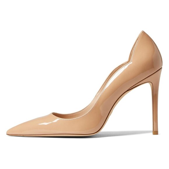 $500 Stuart Weitzman Stuart Scallop Pump POINTY STILETTO LEFT 9 RIGHT 10 (MG4) - Picture 1 of 6